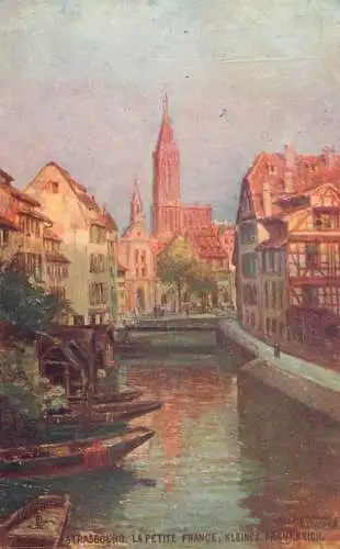 Scenic postcard France Strasbourg kleines Frankreich