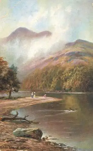 Scenic postcard Scotland Loch Katrine Silver Strand