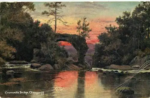 Scenic postcard Ireland Cork Glengarriff Cromwells bridge