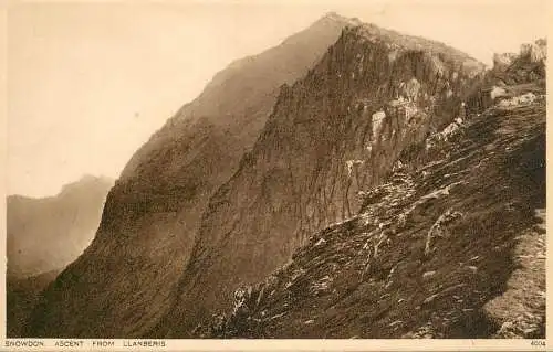 Wales Snowdon ascent from Llandberis