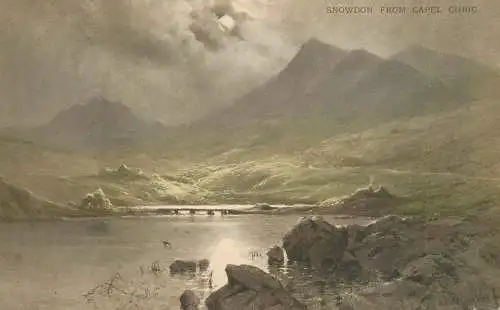 Wales Snowdon from Capel Curig