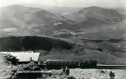 Wales view from Snowdon Summit locomotive engine