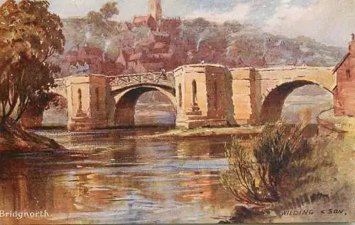 England Bridgnorth father & son fishing on the bridge