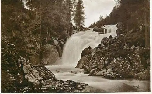 Scotland Ballater Falls of Muick picturesque scenery