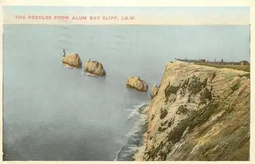 United Kingdom England the Needles from Alum Bay cliff