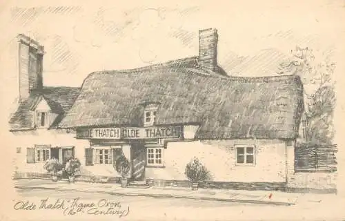 United Kingdom England Olde Thatch Thame Oxon etch