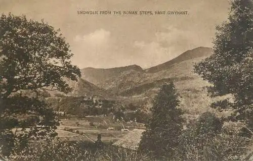 United Kingdom Wales Snowden from the roman steps Nant Gwynant