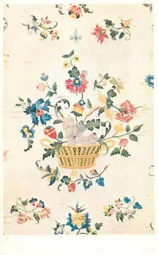 Coverlet (detail aspect) wool embroidery on cotton floral motif