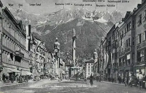 Austria Innsbruck Mariatheresienstrasse mit Nordkette