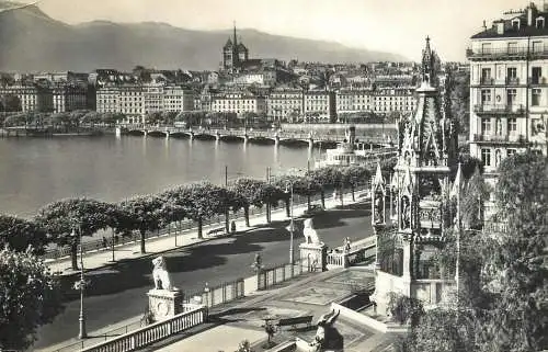 Switzerland Geneve Brunswick monument & cityscape