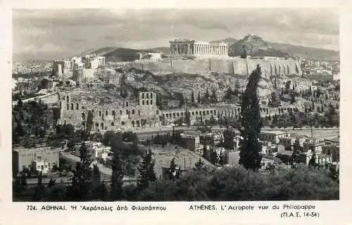 Greece Athens L'Acropole vue du Philoppape
