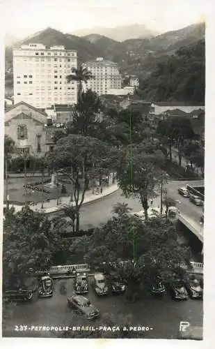 Brazil Petropolis Praca D. Pedro aerial view