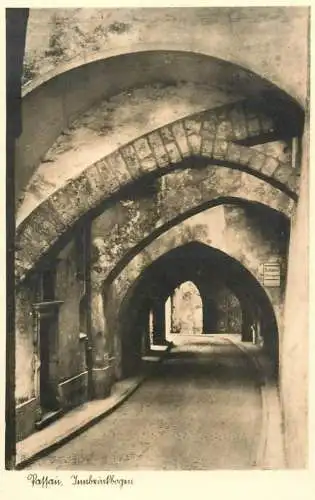Germany Passau Inbruckbogen arch architecture street underpass