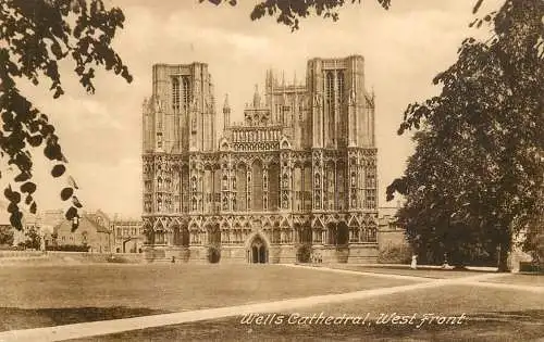 United Kingdom England Wells cathedral West front