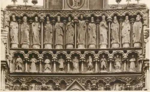 United Kingdom England Wells cathedral West front