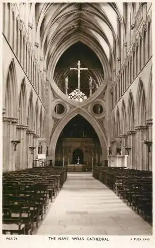 United Kingdom England Wells cathedral nave