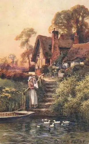 United Kingdom England by the ferry painting