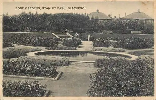 United Kingdom England Blackpool rose garden Stanley Park