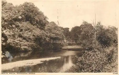 United Kingdom England Builth Wells suspension bridge