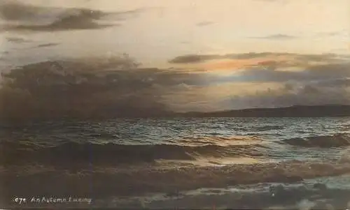 United Kingdom England seaside autumn evening