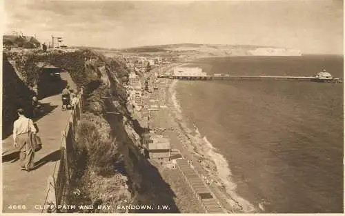 United Kingdom England Sandown cliff path and bay