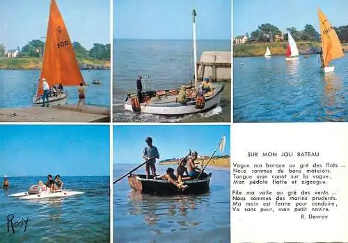 Navigation sailing vessels & boats themed postcard bord du Mer fishing boats
