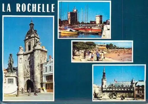 Navigation sailing vessels & boats themed postcard la Rochelle harbour fort