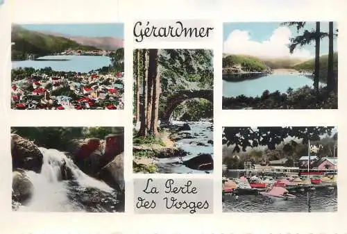 Navigation sailing vessels & boats themed postcard Gerardmer Vosgesharbour hydrobicycle