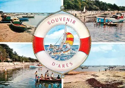 Navigation sailing vessels & boats themed postcard souvenir d'Ares