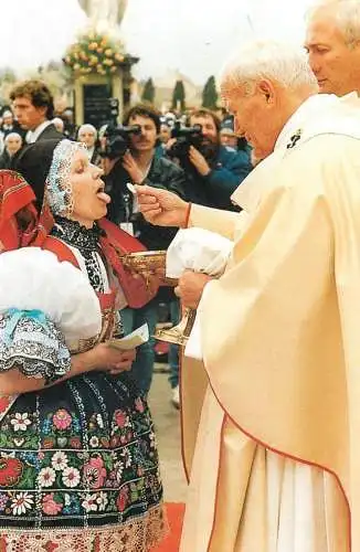 Pope John Paul II papal travels postcard