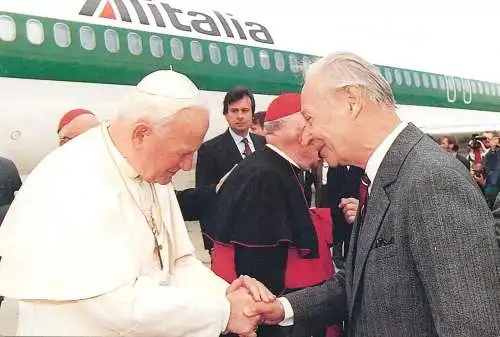 Pope John Paul II papal travels postcard Warszaw
