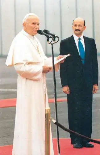 Pope John Paul II papal travels postcard Mexico