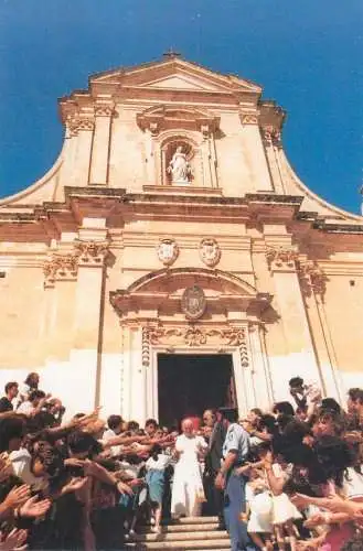 Pope John Paul II papal travels postcard Malta