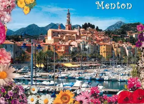Navigation sailing vessels & boats themed postcard Menton