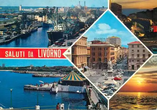 Navigation sailing vessels & boats themed postcard Livorno harbour shipwright