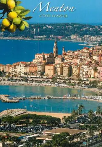 Navigation sailing vessels & boats themed postcard Menton Cote d'Azur