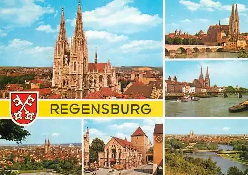Navigation sailing vessels & boats themed postcard Regensburg