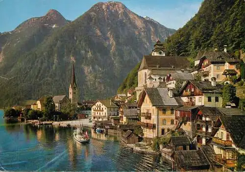 Navigation sailing vessels & boats themed postcard Perlen Salzkammergut