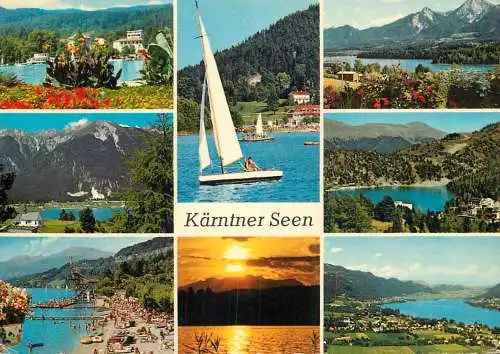 Navigation sailing vessels & boats themed postcard Karntner seen windsurf