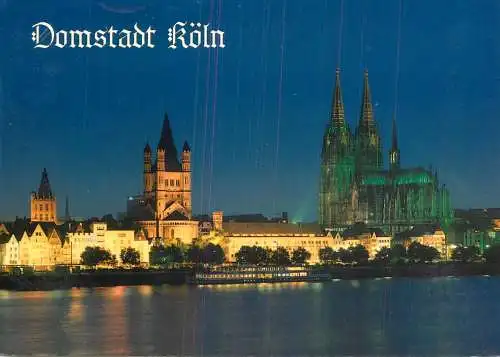 Navigation sailing vessels & boats themed postcard Koln am Rhein
