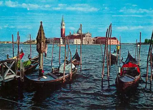Navigation sailing vessels & boats themed postcard Venice San Giorgio island