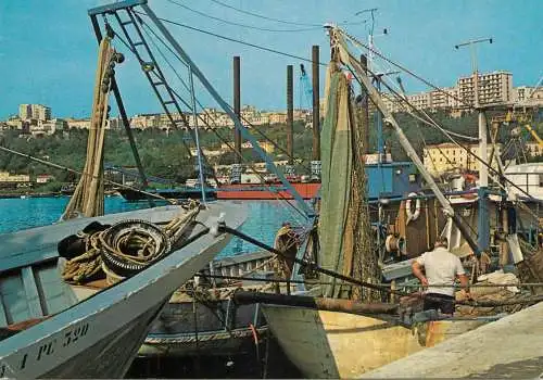 Navigation sailing vessels & boats themed postcard Ortona harbour