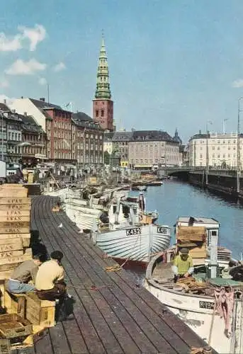 Navigation sailing vessels & boats themed postcard Copenhagen The Old Strand