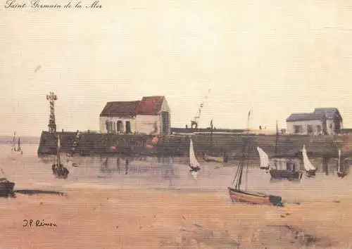 Navigation sailing vessels & boats themed postcard Saint Germain de la mer fishing boat