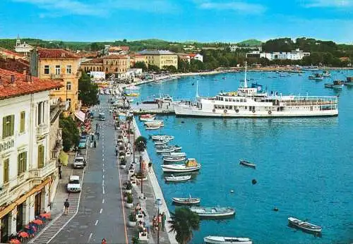 Navigation sailing vessels & boats themed postcard Croatia Poreč Porec harbour cruise boat