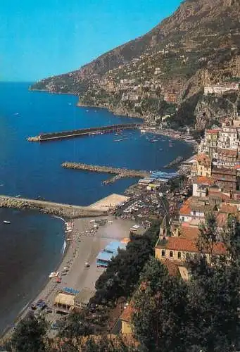 Navigation sailing vessels & boats themed postcard Amalfi Coast harbour
