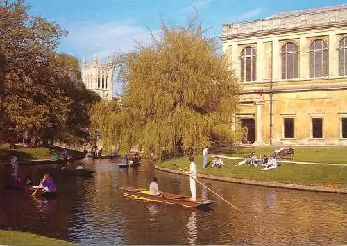 Navigation sailing vessels & boats themed postcard St. John's college Cambridge