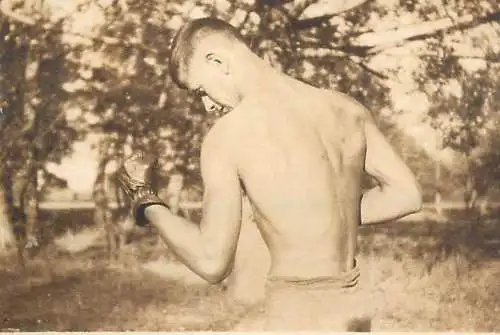 Boxing vintage photography boxeur posing