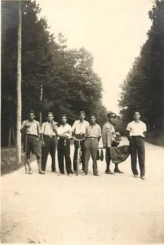 Anonymous men vintage souvenir photo