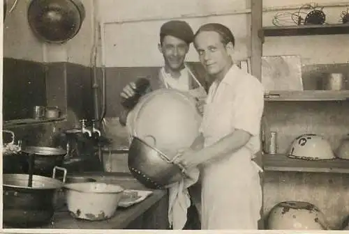 Anonymous persons cooking instant photography